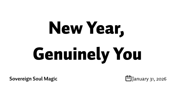 New Year, Genuinely You