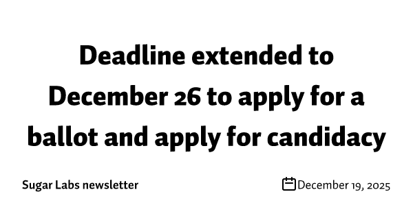 Deadline extended to December 26 to apply for a ballot and apply for candidacy  