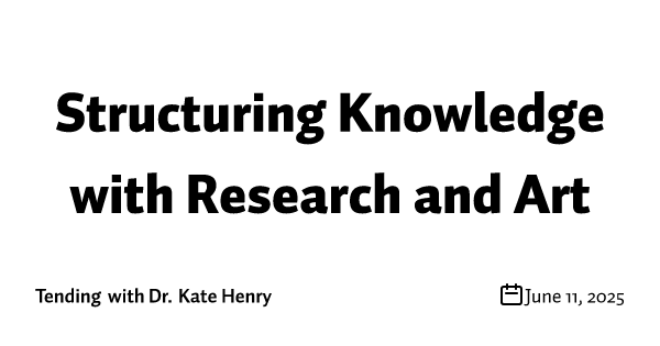 Structuring Knowledge with Research and Art