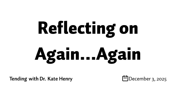 Reflecting on Again...Again