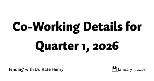 Co-Working Details for Quarter 1, 2026