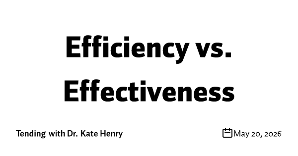 Efficiency vs. Effectiveness