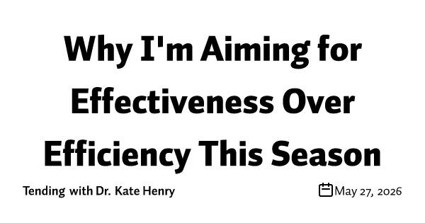 Why I'm Aiming for Effectiveness Over Efficiency This Season
