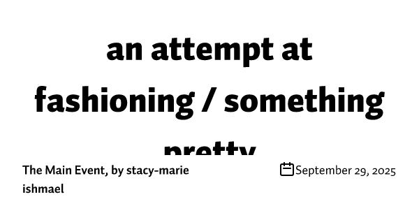 an attempt at fashioning / something pretty