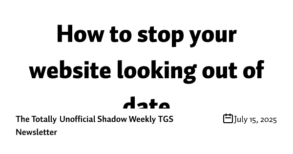 How to stop your website looking out of date