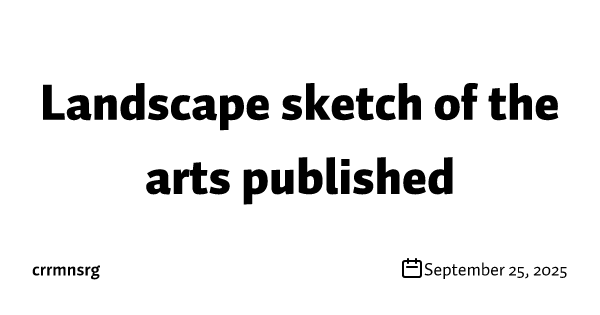 Landscape sketch of the arts published