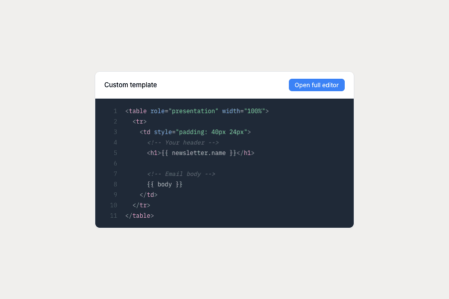 Custom email templates for everyone