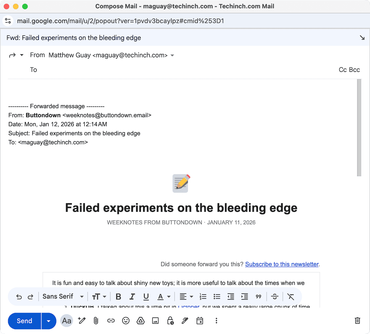 Forwarding in gmail