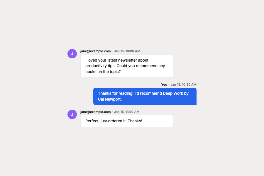 Revamped replies