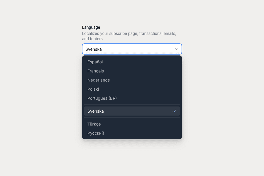 Swedish localization